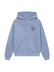 Chelsea Peers Blue 100% Cotton Embroidered Logo Zip Up Hoodie - Image 1 of 3
