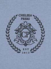 Chelsea Peers Blue 100% Cotton Embroidered Logo Zip Up Hoodie - Image 3 of 3
