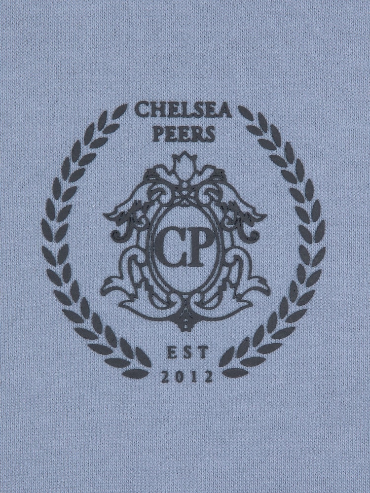 Chelsea Peers Blue 100% Cotton Embroidered Logo Zip Up Hoodie - Image 3 of 3