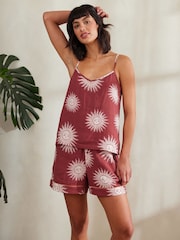 Chelsea Peers 100% Cotton Cheesecloth Bohemian Sun Print Cami Short Pyjamas Set - Imagen 2 de 5