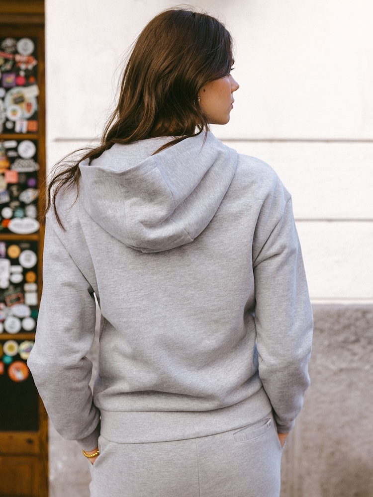 Chelsea Peers Grey 100% Cotton Embroidered Logo Zip Up Hoodie - Image 2 of 5