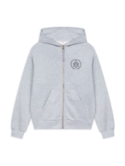 Chelsea Peers Grey 100% Cotton Embroidered Logo Zip Up Hoodie - Image 5 of 5