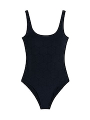 Chelsea Peers Black Jacquard Shell Swimsuit - Image 5 of 5