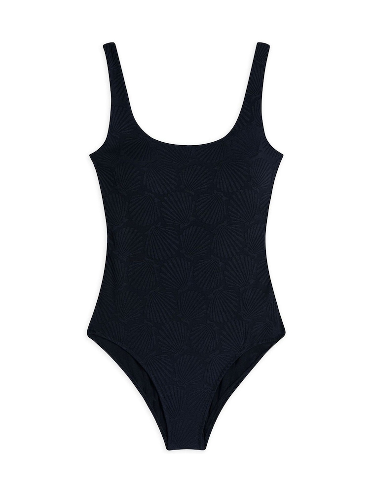 Chelsea Peers Black Jacquard Shell Swimsuit - Image 5 of 5