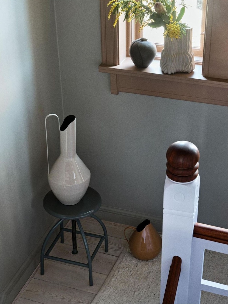 Broste Copenhagen Beige Magny Vase - Image 1 of 3