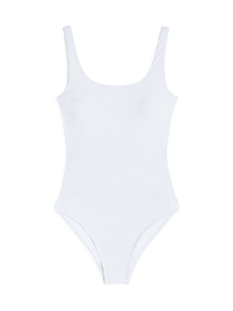 Chelsea Peers White Jacquard Shell Swimsuit - Image 4 of 5