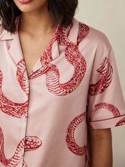 Chelsea Peers Satin Snake Print Short Pyjamas Set - صورة 4 من 5