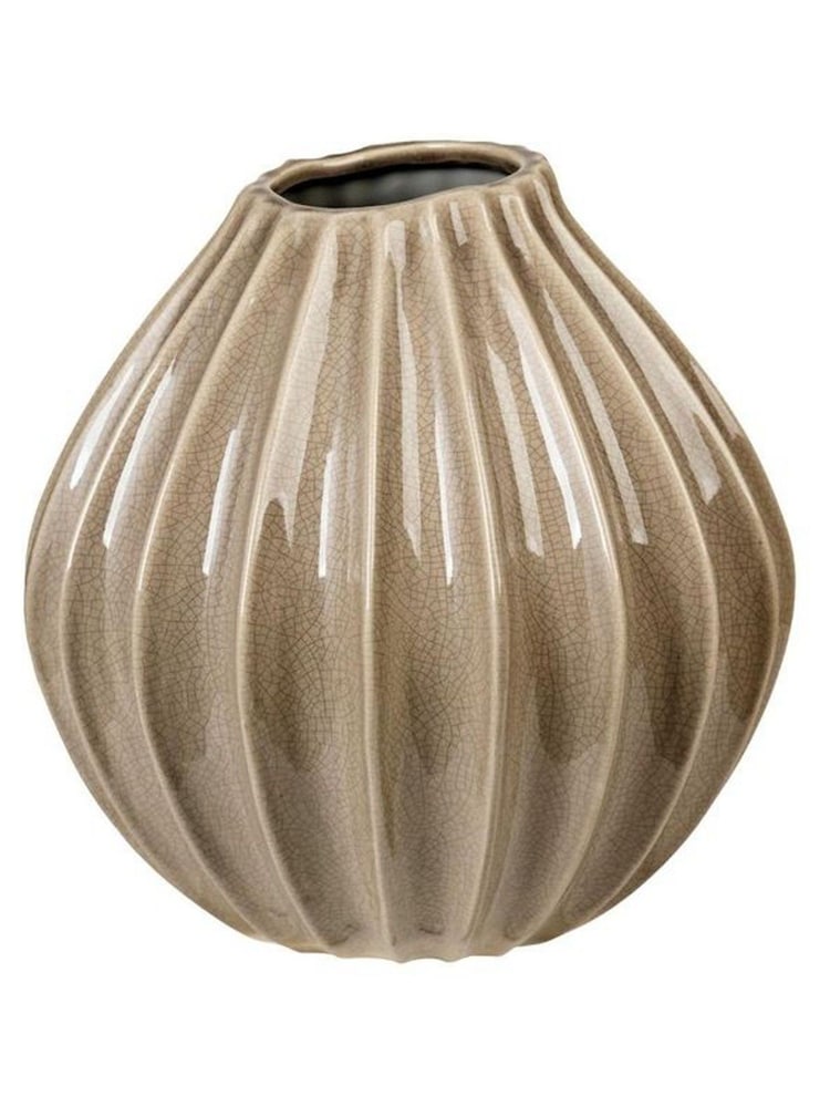 Broste Copenhagen Rainy Day Grey Wide Medium Vase - Image 1 of 1