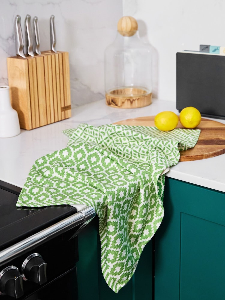 Dock & Bay Green Tea Towel Quick Dry Kitchen and Dish Towel - Image 1 of 6 Dock & Bay Green Tea Towel Quick Dry Kitchen and Dish Towel - Image 1 of 6