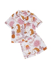 Chelsea Peers Kids Bohemian Paradise Print Short Pyjamas Set - Imagen 1 de 3