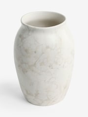 White Ceramic Marble Effect Vase - Image 3 of 3