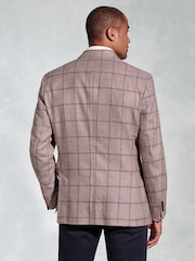 Brook Taverner Purple Windowpane Linen Blend Jacket - Image 2 of 5