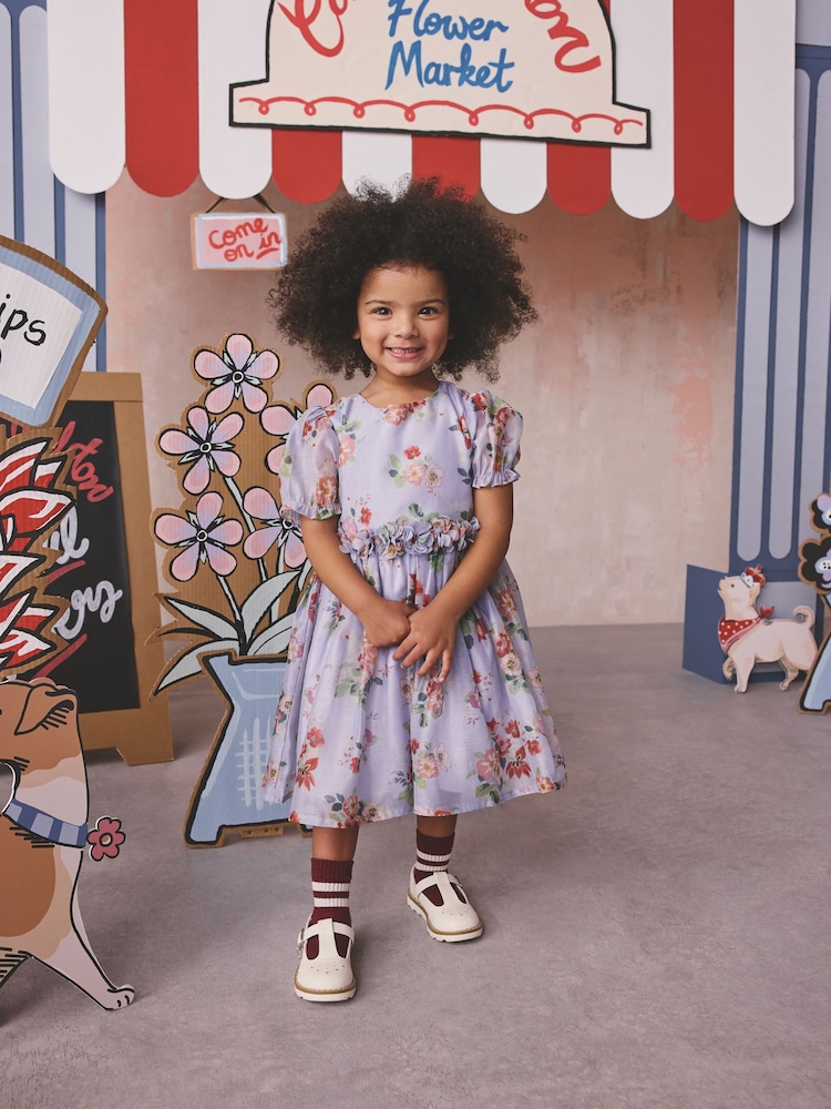 Cath Kidston Lilac Floral Corsage Prom Dress (3mths-8yrs) - Image 2 of 11