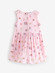 Cath Kidston Pink London Print Bow Front Prom Dress (3mths-8yrs) - Image 10 of 13