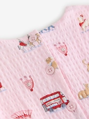 Cath Kidston Pink London Print Bow Front Prom Dress (3mths-8yrs) - Image 11 of 13