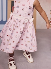 Cath Kidston Pink London Print Bow Front Prom Dress (3mths-8yrs) - Image 5 of 13