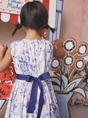 Cath Kidston Blue Floral Sleeveless Prom Dress (3mths-8yrs) - Image 4 of 12