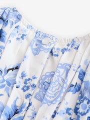 Cath Kidston Blue Floral Sleeveless Prom Dress (3mths-8yrs) - Image 9 of 12