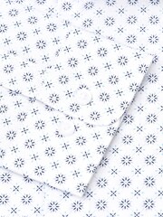 Brook Taverner Blue Geometric Print Long Sleeve 100% Cotton Shirt - Image 5 of 5