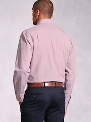 Brook Taverner Micro Oxford Check 100% Cotton Long Sleeve Shirt - Изображение 2 из 5