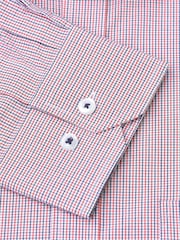 Brook Taverner Micro Oxford Check 100% Cotton Long Sleeve Shirt - Изображение 5 из 5