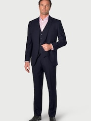 Brook Taverner Blue Wool Blend Suit Jacket - Image 2 of 4