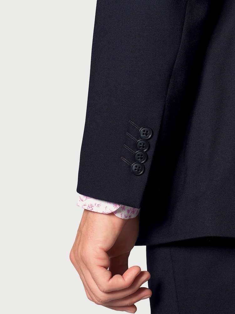 Brook Taverner Blue Wool Blend Suit Jacket - Image 4 of 4