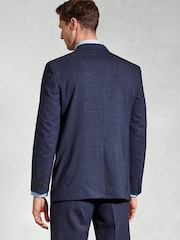 Brook Taverner Blue Linen Blend Mixer Suit Jacket - Image 2 of 6