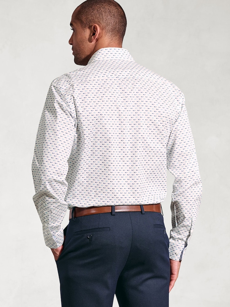 Brook Taverner Tiny Fish Stretch Long Sleeve Shirt - Image 5 of 6