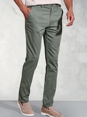 Brook Taverner Green Textured Stretch Trousers - Image 2 of 2