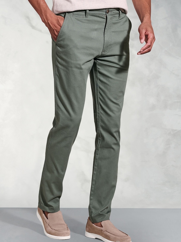 Brook Taverner Green Textured Stretch Trousers - Image 2 of 2