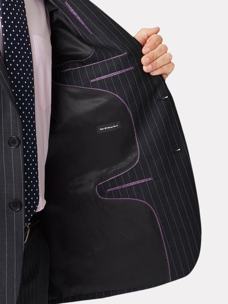 Brook Taverner Black Wool Suit Jacket - Image 4 of 4