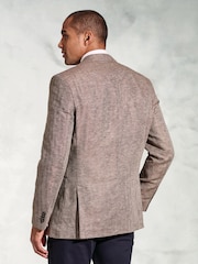 Brook Taverner Brown Linen Blend Jacket - Image 2 of 5