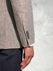 Brook Taverner Brown Linen Blend Jacket - Image 4 of 5