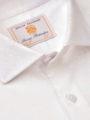 Brook Taverner White Ocassion Floral Print Long Sleeve Shirt - Image 4 of 4