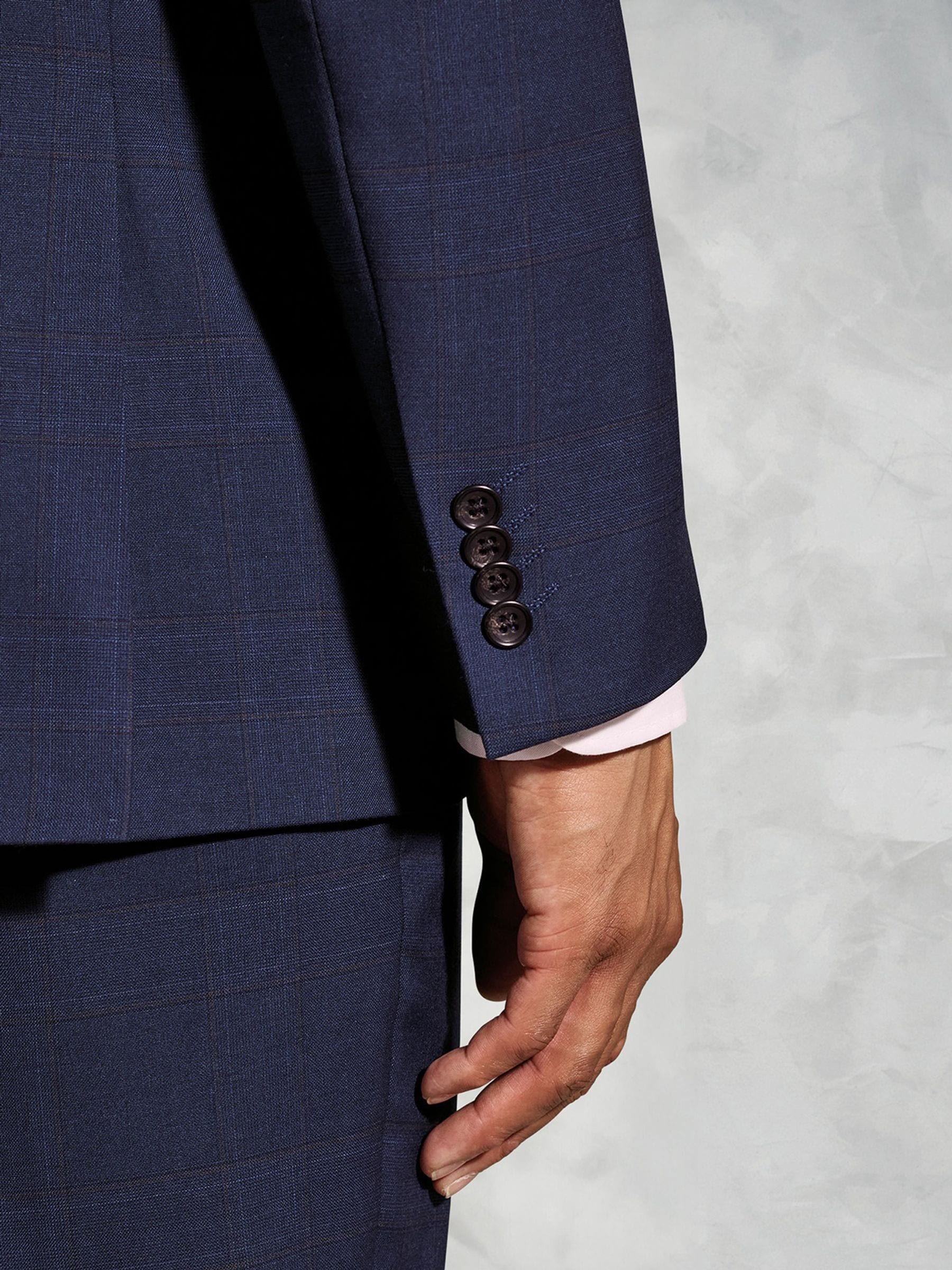 Buy Brook Taverner Blue Overcheck Suit Jacket from Next USA