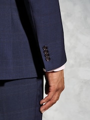 Brook Taverner Blue SB2 Overcheck Suit Jacket - Image 5 of 6