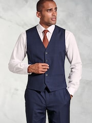 Brook Taverner Blue SB2 Overcheck Suit Waistcoat - Image 1 of 2