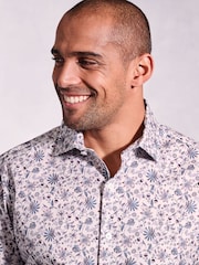 Brook Taverner Pink Ocassion Ornate Floral Print Long Sleeve Shirt - Image 3 of 5