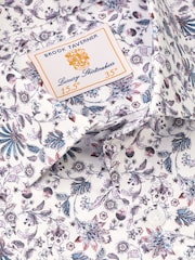 Brook Taverner Pink Ocassion Ornate Floral Print Long Sleeve Shirt - Image 4 of 5