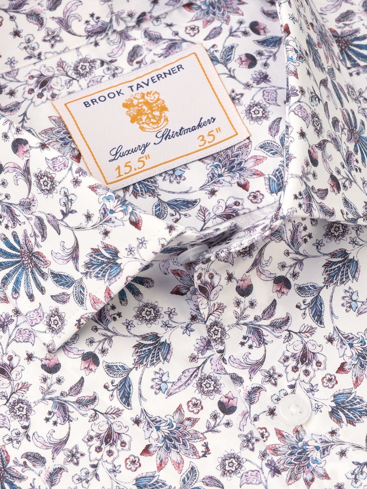 Brook Taverner Pink Ocassion Paisley Print Long Sleeve Shirt - Image 4 of 5