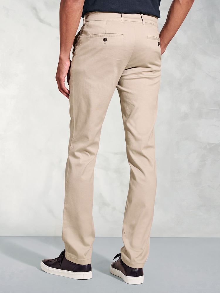 Brook Taverner Cream Sateen Stretch Trousers - Image 2 of 3