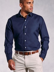 Brook Taverner Herringbone Stretch Long Sleeve Shirt - صورة 1 من 5