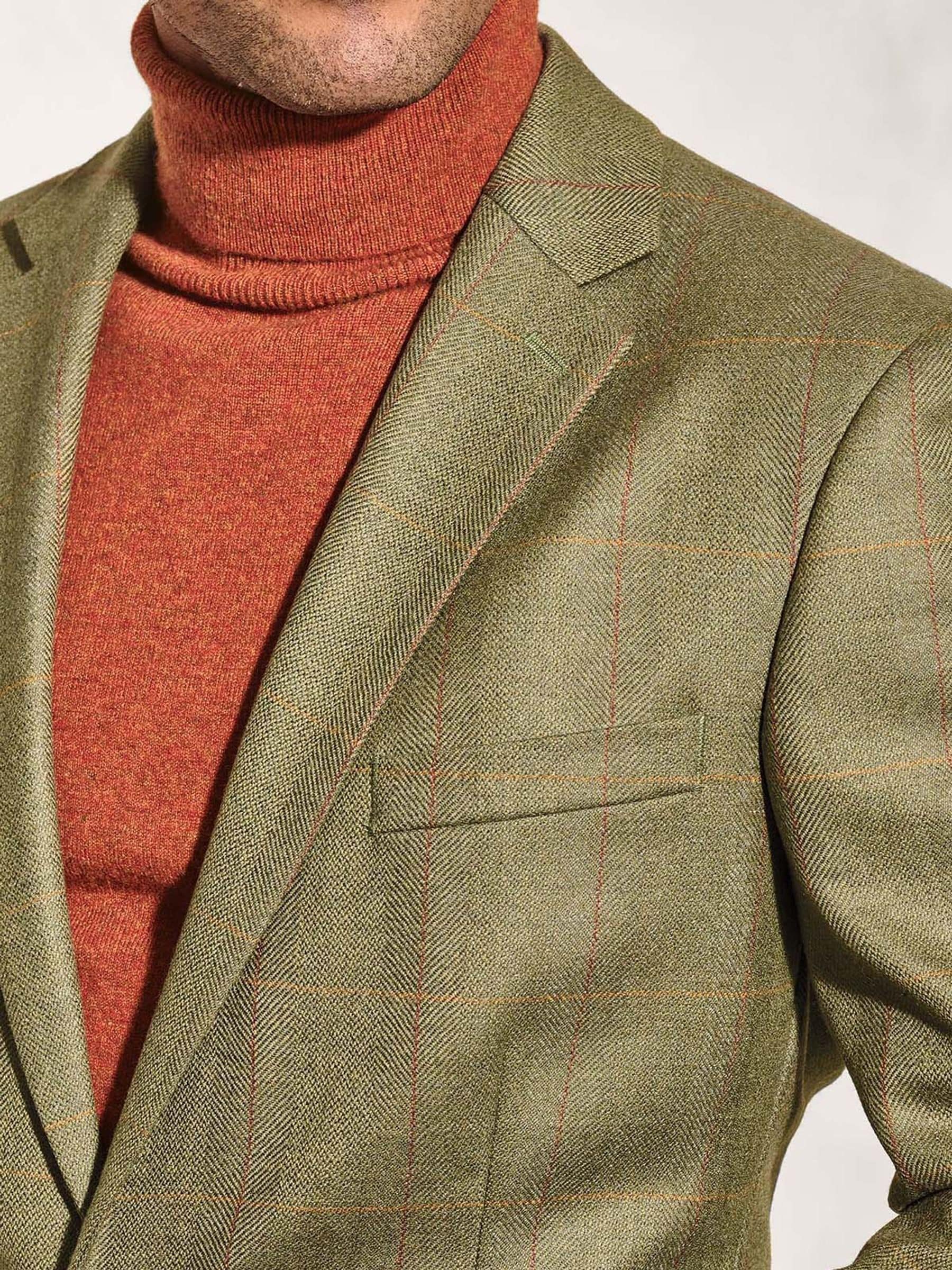 Buy Brook Taverner Green Regular Fit Tweed Check Jacket from Next USA