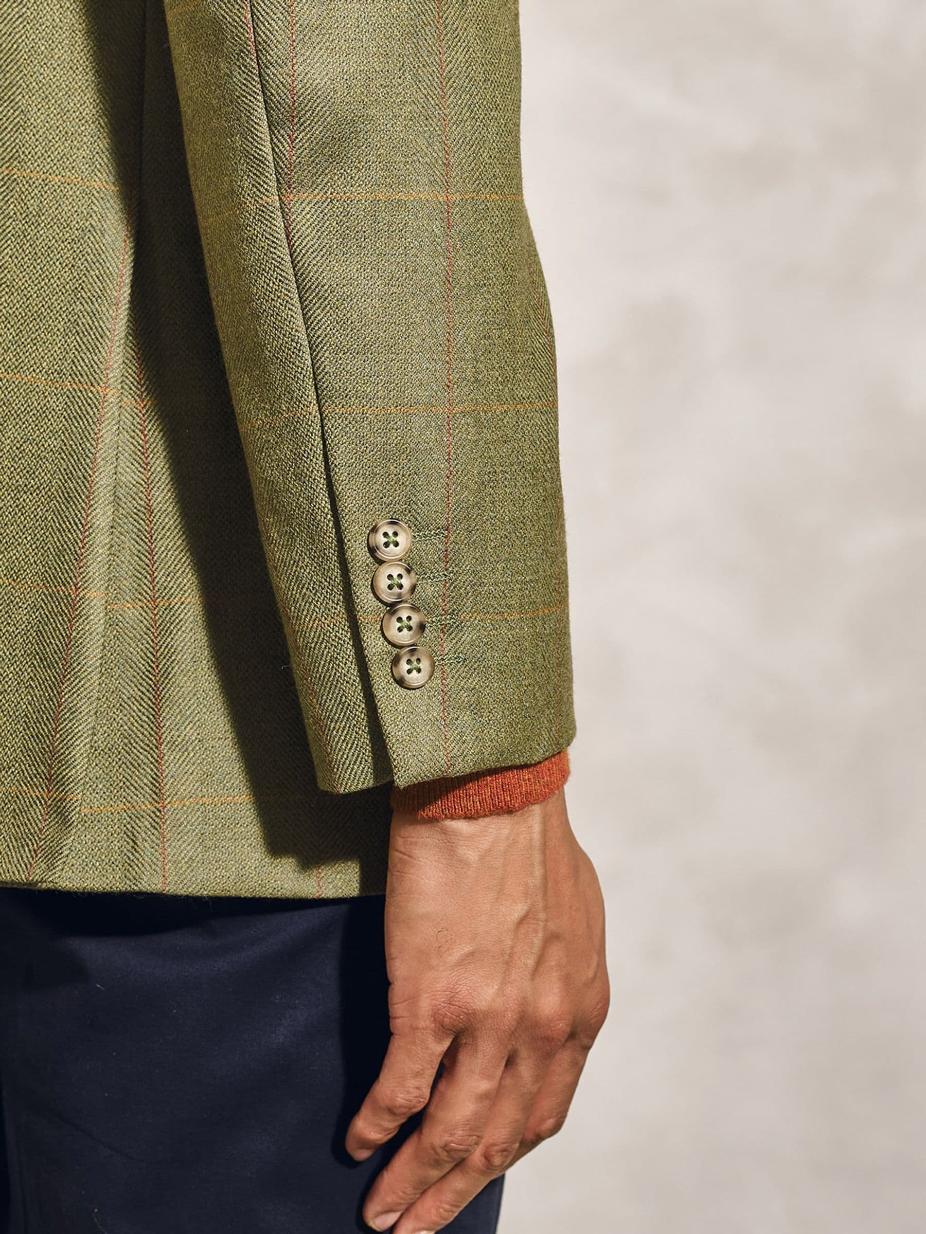 Buy Brook Taverner Green Regular Fit Tweed Check Jacket from Next USA