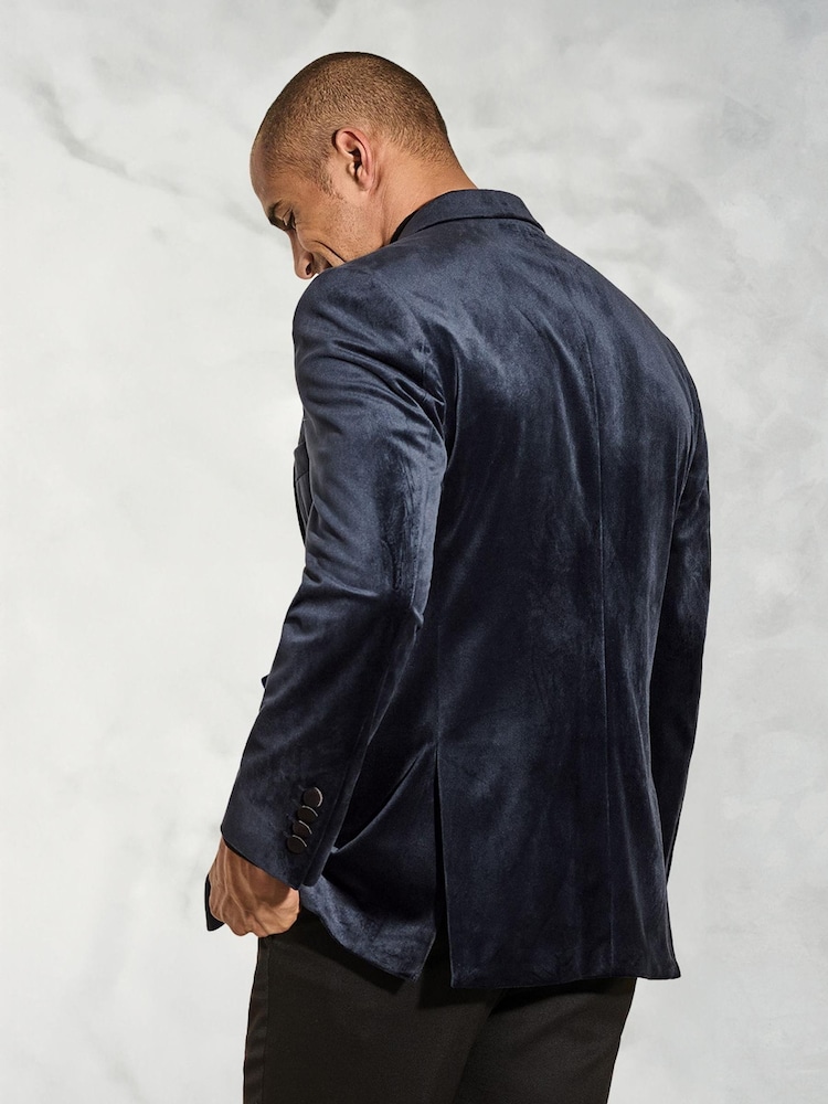 Brook Taverner Blue Velvet Evening Jacket - Image 2 of 2