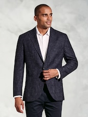 Brook Taverner Blue Textured Wool Jacket - Image 1 of 5