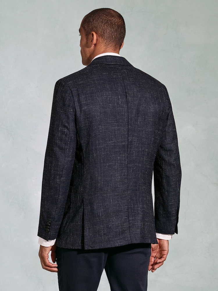 Brook Taverner Blue Textured Wool Jacket - Image 2 of 5