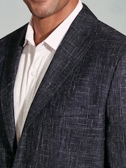 Brook Taverner Blue Textured Wool Jacket - Image 3 of 5