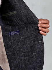 Brook Taverner Blue Textured Wool Jacket - Image 5 of 5
